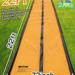 22ft Slip Water and Slide for Kids Adults, Extra Long Backyard Water Slide for Kids Ages 5-8 8-12 with Pool and 2 Inflatable Bodyboards, Summer Outdoor Games Water Toys