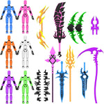 [6-PACK] Glowing Titan 13 Action Figure Set Already Assembled, Dummy 13 3D Printed Action Figures With Weapons Accessories T Lucky Robo 13 Nova 13 Action Figures, Figura de acción 13 (6-Colors)