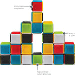 Infantino 24-piece multicolor sensory blocks for babies and toddlers 12 months+, BPA-free and baby-safe materials