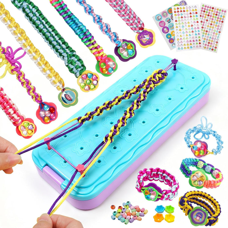 DDAI Arts and Crafts for Kids Age 8-12 Friendship Bracelet Making Kit for Girls - Best Birthday Gifts Ideas for Girl 7 9 10 11 Year Old - Popular Bracelets String Maker Toys Set