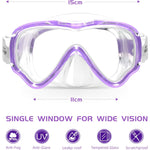 Seago Kids Swim Goggles Snorkel Diving Mask for Youth(5-15), Anti-Fog 180° Clear View