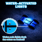 Tub Works® Splash Wheels™ Bathtime Raceway Car Ramp Toddler Bath Toy | Race Car Track with 2 Water-Activated Light-Up Racers | Light Up Bath Toys Flash & Change Colors | Engaging Bathtub Toys for Kids