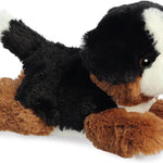 Aurora® Adorable Mini Flopsie™ Bernie Mountain Dog™ Stuffed Animal - Mini Companions Ready for Playful Adventures - for Kids All Ages, Toddlers, Adults, and Families - Black 8 Inches
