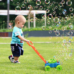 Lydaz Bubble Lawn Mower for Toddlers 18" Push Mower with Realistic Sounds and Bubble Maker for Indoor and Outdoor Play