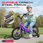 14/16/18 Inch Kids Bike for Boys and Girls with Training Wheels and Dual Handbrakes