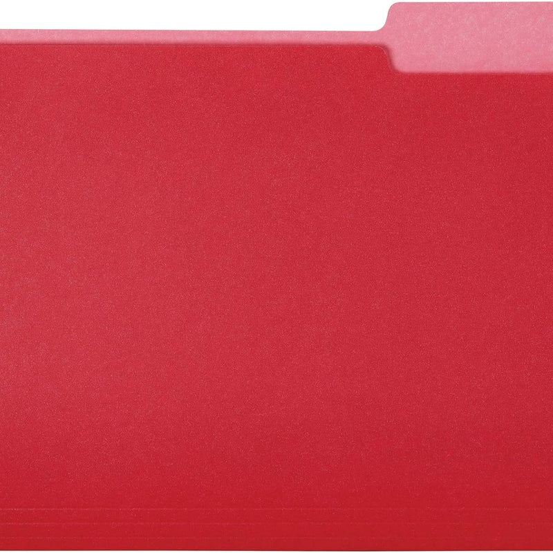 Amazon Basics File Folders for Organization, Letter Size, 1/3 Cut Tab, Gray, 36-Pack