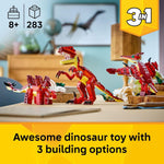 lego creator 3 in 1 fierce dinosaur building toy for kids ages 8 and up