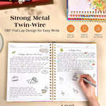 Lined Spiral Notebook Journal for Women, 150 Pages Cute Notebooks 5.75” x 8.38”, A5 Hardcover Spiral Journals with 100 GSM Thick Paper, College Ruled Notebook for Writing Work School, Autumn Tree