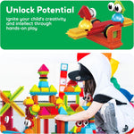 PicassoTiles 120pcs Hedgehog Interlocking Building Blocks for Preschool and Kindergarten