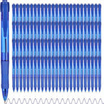 deegtran Pens Bulk, 100 Pack No Bleed Black Ink Click Pens with Soft Grip, Wholesale Retractable Ballpoint Pens for Office School, Medium Point Smooth 1.0MM