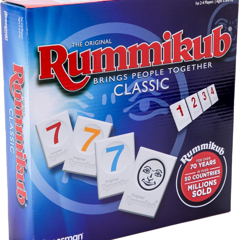 Pressman Rummikub Original Rummy Tile Game for Kids Teens Adults Strategy Luck STEM Skills Ages 8+