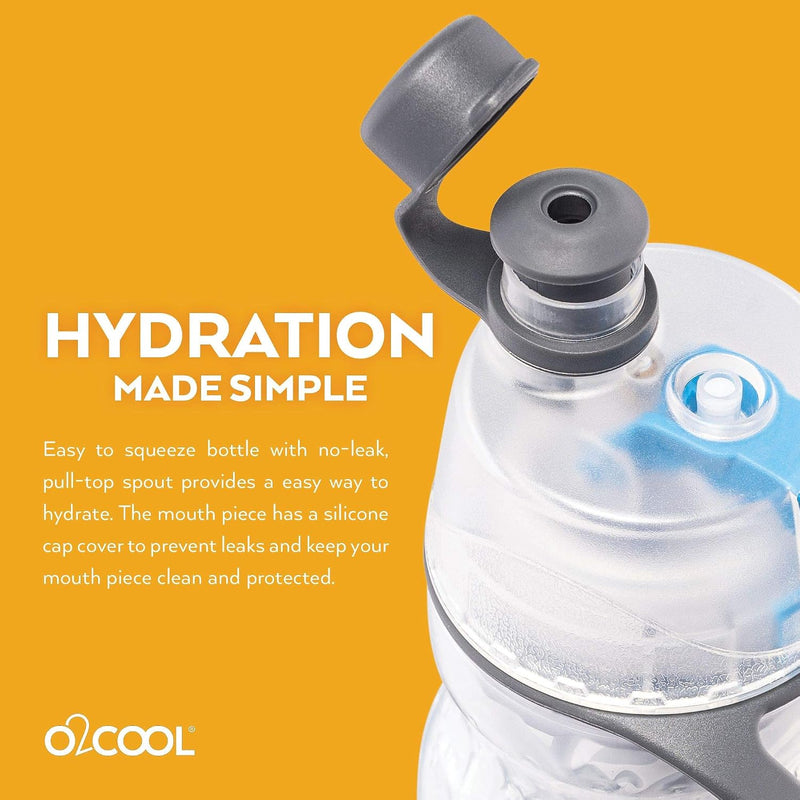 O2COOL Mist N Sip 20 oz Misting Reusable Sports Water Bottle Soccer | Yes