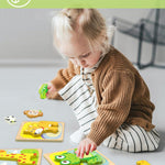 Benresive Wooden Toddler Puzzles, 6pcs Animal Montessori Toys for 1-3 Year Olds