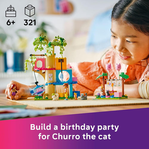 LEGO Friends Party & Tree House Building Toy, 42666, Pretend Play Blocks with 2 Minidolls for Kids 9+