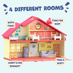 Bluey Toy House Mega Bundle Family Home & BBQ Playhouse Toys, Bingo, Bandit, Chilli, Kids Doll House Playset for Toddlers 3-5, Amazon Exclusive