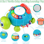 KWYZ Musical Turtle Crawling Toy - Light & Sound Baby Tummy Time Toys for 6-18 Months