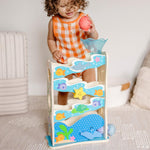 Melissa & Doug Rollables Wooden Ocean Slide Infant and Toddler Toy (5 Pieces) Ocean Themed Toys For Toddlers, Early Learning Toys For Infants And Toddlers Ages 1+ - FSC Certified