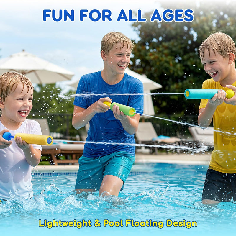 Lehoo Castle Water Guns 16 Pack, Water Blasters Pool Toys for Kids | Foam Water Guns, Beach and Outdoor Play, Summer Party and Family Games, Bulk Set for Group Fun