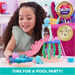 Gabby's Dollhouse, Purr-ific Pool Playset with Gabby and Mercat Figures, Color-Changing Mermaid Tails and Pool Accessories Kids Toys for Ages 3 and Up