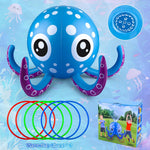 Sprinkler for Kids Inflatable Octopus Water Toys with 6 Rings, Summer Outdoor Toys Backyard Water Spray Sprinkler Fun Pool Toys for 3 4 5 6 Years and Up Boys Girls Gifts