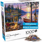 Buffalo Games 1000-piece Canoe Lake Jigsaw Puzzle with Darrell Bush Artwork - Made in USA