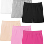 Resinta 6 pack girls bike shorts under dress dance cartwheel shorts for toddler kids summer clothes multicolor