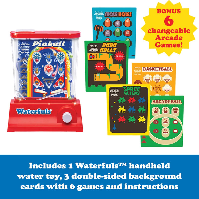 Original Waterfuls Handheld Games, Kids Retro Travel Games, Fidget Toys | Retro Travel Games, Fidget Toys, Water Games, Kids Games, Screen Free, 6 Interchangeable Back Panels