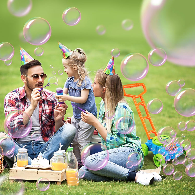 Lydaz Bubble Lawn Mower for Toddlers 18" Push Mower with Realistic Sounds and Bubble Maker for Indoor and Outdoor Play