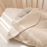 Konssy 2 Pack Muslin Baby Lounger Covers, Covers Only, 30.7" x 20" | 100% Cotton, Soft & Breathable, Baby Nest Slipcover, Envelope Closure, Pre-Washed for Lasting Fit (Brown,Wheat)