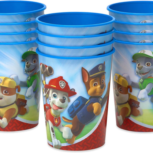 Paw Patrol Party Cups: Reusable 16oz Plastic Cups for Kid's Birthdays & Celebrations