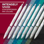 Sharpie S-Gel Pens, Fashion Barrel Gel Pens, Pearl White Body, Medium Point (0.7mm), Bold Ink Colors, 12 Count