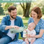 Portable Bottle Warmer for Travel, Fast Heating for Breast Milk & Water, 17 Ounces, Long-Lasting Battery, Ideal for Outdoor Use & Baby Shower, Light Green