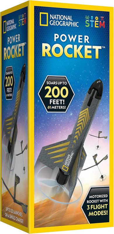 National Geographic Air Rocket Toy – LED Rocket Launcher for Kids with LED Lights and Foam Tipped Rockets