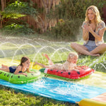 Sloosh Water Slides with 2 Inflatable Boards,22.5ft Double Lane Splash Slip Lawn Water Slide with Advanced Sprinklers Summer Toy for Kids Adults Fun Backyard Summer Outdoor, Orange