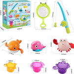 Dwi Dowellin Bath Toy for Toddlers ,Bathtub Toy with Floating Mold Free Swimming Toys and Stacking Cups,Magnetic Fishing Game for Toddles and Babies