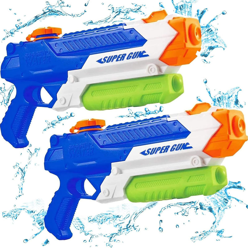 Water Guns for Kids - Summer Soaker Squirt Guns, 400CC/40ft for 3 Years Old and up Boys Girls Adults - 2 Pack Outdoor Toy for Swimming Pool Yard Lawn Beach
