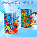 2PCS Baby Books Toys 0-6 Months Infant Tummy Time Sensory Travel Toys | 3 4 5 6 Month Crinkle Touch Feel Busy Soft Book for Babies 0-3-6-12 Month Newborn Essentials Must Haves Boy Girl Shower Gifts