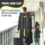 Super Extra Large Stroller Bag for Airplane with Padded Backpack Shoulder Straps, Double Stroller Cover for Air Travel, Jogger & Carrier - Fits All, Gate Check Bag, Waterproof Travel Cover.