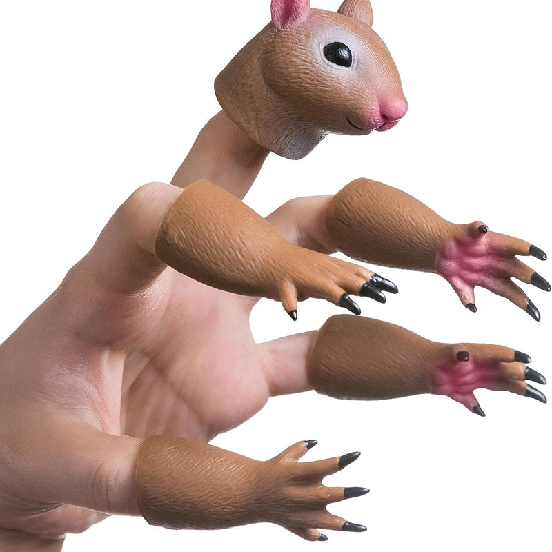 Novelty Squirrel Finger Puppet Tiny Hands Theater Prop | Durable, Low-Odor PVC for Gag Gifts, White Elephant Exchanges, and Easter Baskets | Hilarious Accessory for Adults & Kids' Skits, Story Time, and Screen-Free Play.