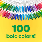 Crayola Super Tips Marker Set (100ct), Fine Point Washable Markers, Teacher Must Haves, Back to School Supplies for Kids & Adults, Art Supplies, Ages 3+
