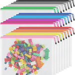 Smarpau 24 Pack Pencil Pouches, A6 Waterproof PVC Pencil Bags, 12 Colors Mesh Zipper Pouches for School Supplies, Classroom Organisation, Office Documents & Travel Storage