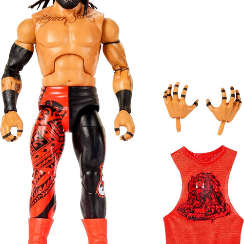 Mattel WWE Elite Action Figure & Accessories, Series #125 Set, 6-inch Collectible Jacob Fatu with 25 Articulation Points & Swappable Hands
