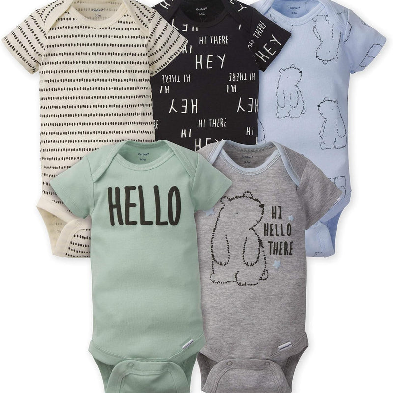 Gerber Baby Boys' 5-pack Variety Onesies Bodysuits