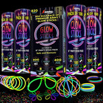 Ammy Glow Glow Sticks Bulk Party Pack, 205 Pcs Kit with Connectors & Glasses for Kids, LED Neon Glow in the Dark Party Supplies for Birthdays & Events