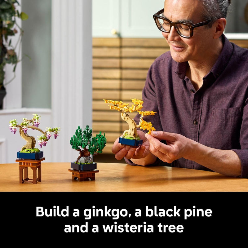 Lego botanicals mini bonsai trees building set, artificial bonsai tree blocks for adults, diy home decor, gift for birthdays