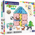 MAGNA-TILES Puppy Park 27-Piece Magnetic Construction Set, The Original Magnetic Building Brand