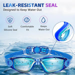 EverSport Kids Swim Goggles, Pack of 2 Swimming Goggles for Children Teens, Anti-Fog Anti-UV Youth Swim Glasses for Age4-16