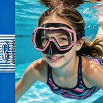 Kids Swim Goggles Snorkel Mask, Latest 3-Window Lens Wide Vision, Crystal Clear, Swimming Goggles Soft Nose Cover
