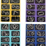 Metal Brain Teaser Puzzles, Set of 32 with Pouch, Steel IQ Games Physics Mind Metal Puzzles for Adults, Basket Stocking Stuffers for Boys Girls Adults Challenge Gifts