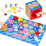 joycat mystery alphabet box for kids, 26 pcs letters sorting matching game activities
